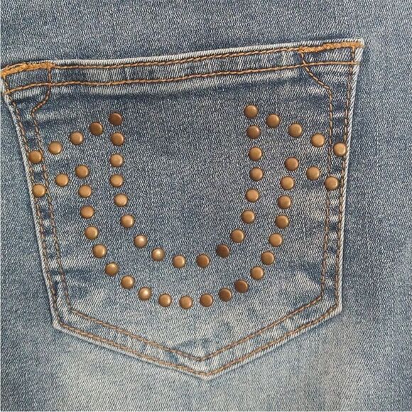 True Religion Denim Studded Mini Skirt Size 28 - Picture 6 of 9